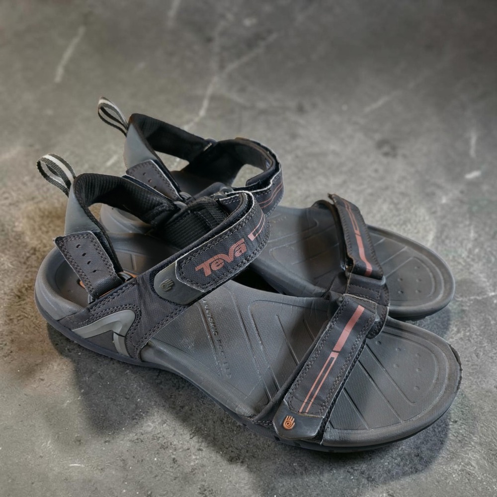Teva Sandal Men 12 Toachi Brown Orange Hiking Trail Water Adjustable Outdoors